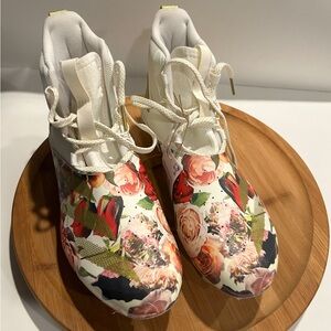 adidas Floral Athletic Shoes - White and Red